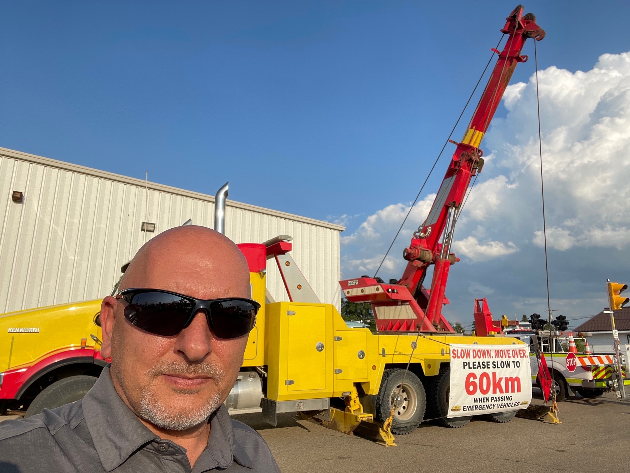 Terry at A&W's Blue Lights & Burgers event in Martensville